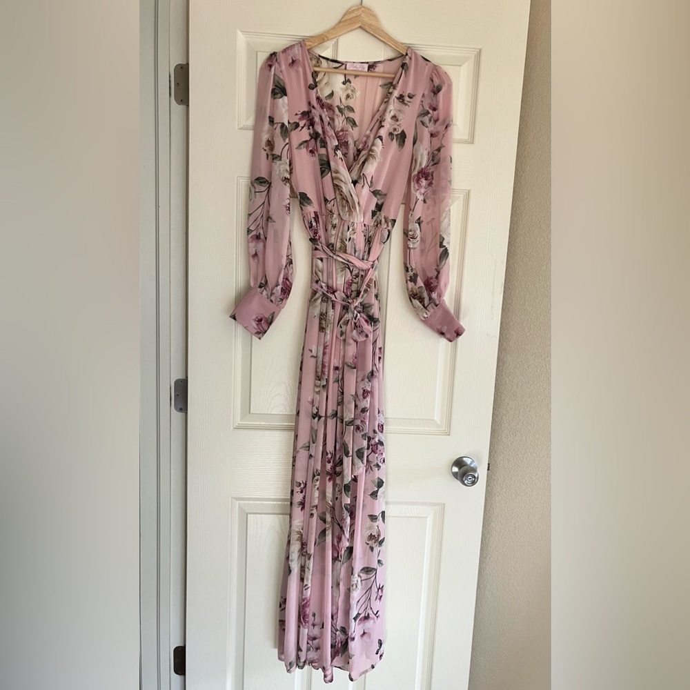 Floral Pink Maxi Dress